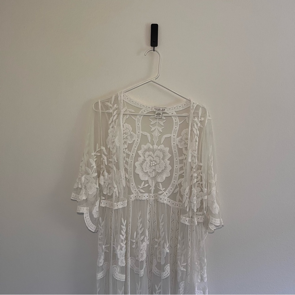 Rachel Zoe • White Boho‎ Kimono Coverup
